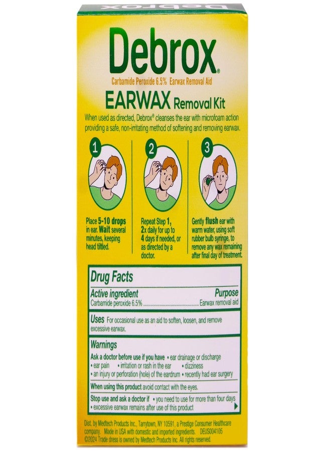 Debrox Earwax Removal Kit | Includes Drops and Ear Syringe Bulb | 0.5 Oz Each | Pack of 3 - Image 4